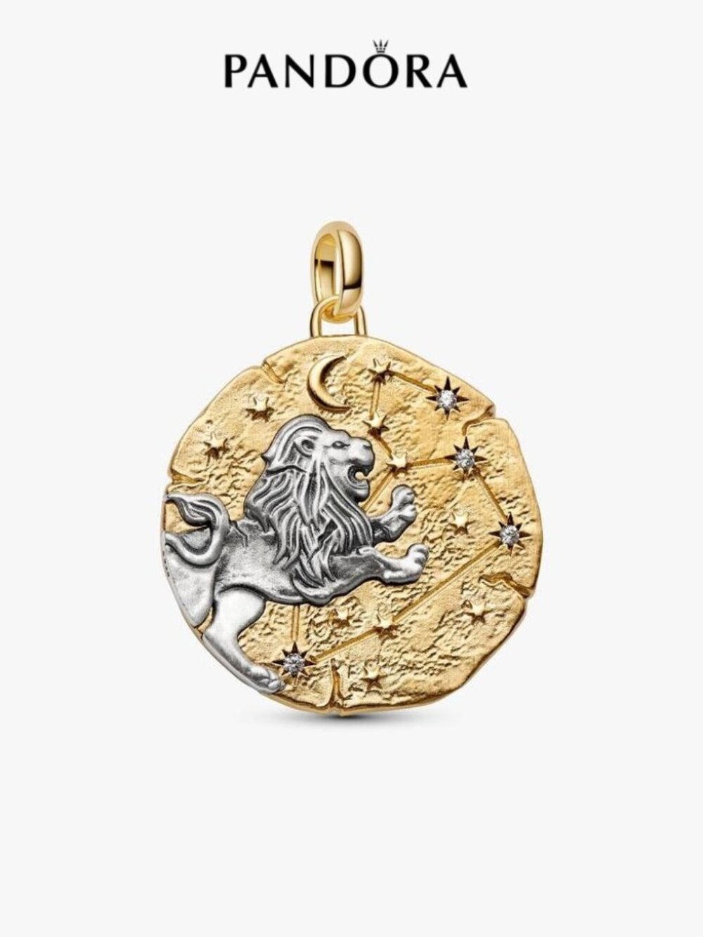Pandora  Leo Zodiac Oversized Medallion Charm